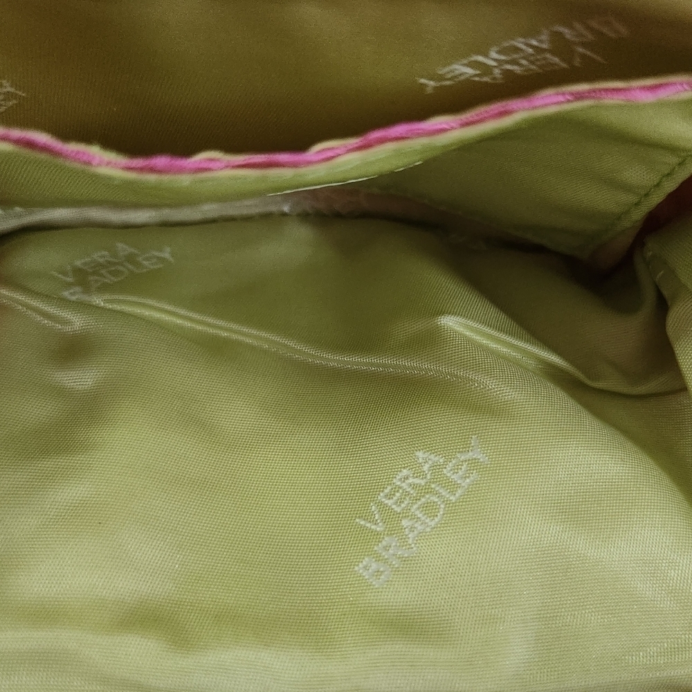 Vera Bradley Limited Edition Pink White Gingham Silk Collection Clutch Wristlet - Picture 11 of 14